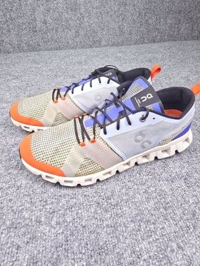 On Running Cloud X Shift Heather Glacier Blue Orange Mens Sz. 12.5 Sneaker Shoes
